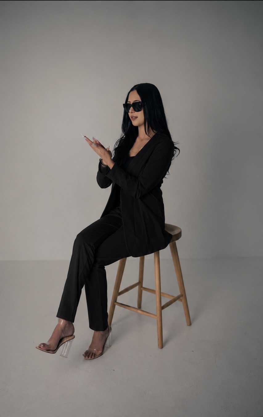 Portrait of the NXM Nails founder in the studio